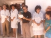 29/3/1986 - O casal Miguel e Ana Eugênia Biazzo – primeira dama do clube – apresentam o Mantiqueira aos convidados.