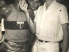 1958 – José Henrique Apolinário, grande nome do atletismo sanjoanense em todos os tempos, entrevistado pelo repórter Milton Mastri, da então Rádio Difusora.