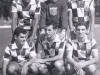 1961 - Seleção da Liga Sanjoanense de Futebol: em pé, Pedro Barba, Osvaldinho e Ninho; agachados, Nani, Lista e Biriba.