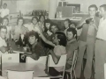 1972 - Festa do Clube dos 10 na sede do Palmeiras: da esquerda para a direita, Caçapa, Nenê Nora, Bicho D´Água, Aldo Nora, Frank, Ademir Felisberto, Mineiro, Rocha, Luizão varzim, Calo, Marinho, Vavá e Baiano Garçon; em pé, Nilsinho e Amado Valentim. 