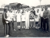 1974 – O jogador de basquete sanjoanense, Zé Roberto Pedrão (ao centro), quando de sua passagem pelo Botafogo do Rio, frequenta uma roda de amigos no gramado de General Severiano: nela estão o atacante Quarentinha e o grande craque Nilton Santos.  