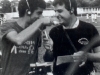 1982 – Os irmãos Tatá Muniz e Bruno Filho, filhos do radialista Otávio Muniz, em foto quando iniciavam suas carreiras, respectivamente, nas rádios sanjoanenses Mirante-FM e Pitaininga-AM cobrindo um jogo do Palmeiras.