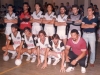 1983 – Time de futsal da BRASFIO, campeã invicta na quadra do Palmeiras: em pé, Cacaio, Cássio, Parmejani, Carlinhos, Luis Antonio, Zé Roberto e o treinador Vavá; agachados, Conrado, Butina, Ratinho, Tista e Jorjão.