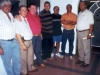 2005 – Amigo e ex-craques de futebol em encontro festivo: da esquerda para a direita, Cláudio, Murilo, Zé Carlos, Nei, Leivinha, Elzo e Pedro Rocha. 