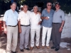 2002 – Encontro de Amigos: da esquerda para a direita, Osvaldo Potenza (ex-ponta da Ferroviária), Efraim Nogueira, Geraldo Majélla, Richard Petrocelli (atacante do Palmeiras na conquista do Mundial Interclubes de 1951) e o ex-goleiro Oberdan Catani.