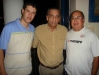 2007 – Encontro: jornalista Luiz Gustavo Gasparino, Dr. Osmar de Oliveira (ex-médico do Corinthians, locutor e comentarista esportivo) e Leivinha, no UniFAE. 