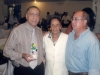 2008 - Festa dos Veteranos na Sociedade Esportiva Palmeiras, no salão nobre do Parque Antártica: César Maluco, Eliana e Leivinha.