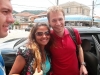 2012 - Tiago Liefer, apresentador esportivo da Rede Globo, ao lado de Maria Fernanda de Oliveira, filha do autor deste site, na Vila Belmiro em Santos.