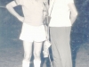 1967 – O time do Scratch do Rádio da Bandeirantes realizou uma partida amistosa no campo do Palmeiras, em 67: na foto, o repórter Milton Mastri entrevista o saudoso Fiori Gigloti.