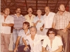 1975 – Festa do Pratinha: em pé, Bartolo, Maézinho, Neno, Ito Amorim, Efraim Nogueira e Pintado; agachados, Aldinho, Jarim Carneiro e Maurinho. 