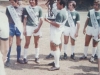 1974 – “Capitão” Súla recebe o troféu pela conquista do Campeonato do Sesquicentenário de São João. Ainda na foto, o goleiro Mimi, Armando, Clayton, Leitão e Aldinho.