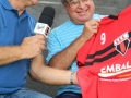 Março de 2014 - Às vésperas da Copa, Fernando Kassab, da Globo, grava com Leivinha um especial na SES sobre Mauro e Bellini.