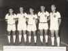 1962 – Ataque do Rosário em jogo noturno no campo do Palmeiras: Nani, Faé, Cúca, Colé e Durval.