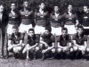 1958 – Em pé, o treinador Radar, Rogério, Chocolate, Nick, Lista, Lúla e Osvaldinho; agachados, Loiro, Vitor Lombardi, Cassiano, Gilmar e Paschoal Galli.