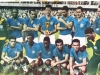 1958 – Uma das melhores seleções brasileiras de todos os tempos, campeã mundial em 58 na Suécia: em pé, o treinador Feola, Djalma Santos, Zito, BELLINI (com a taça, ele que começou jogando futebol na Sociedade Esportiva Sanjoanense), Nilton Santos, Orlando e Gilmar; agachados, Garrincha, Didi, Pelé, Vavá, Zagallo e o preparador físico Paulo Amaral.