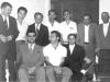 1959 - Visita do capitão da Seleção Brasileira campeã mundial na Suécia em 1958, Bellini, aos amigos sanjoanenses: em pé, Zúza Rezende, Cascatinha, Radar, Tabacó, Paschoal Fiori, Arnaldo Amorim e Sr. Ferreira; sentados, Nildes Fontão de Souza, BELLINI e Gato.