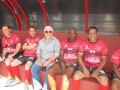 2016 - No jogo dos 100 anos, Esportiva e Palmeiras, o treinador Miltinho Barbeitos está ao lado dos ex-jogadores rubro-negros Edézio, Tãozinho, Robertão e Dema.